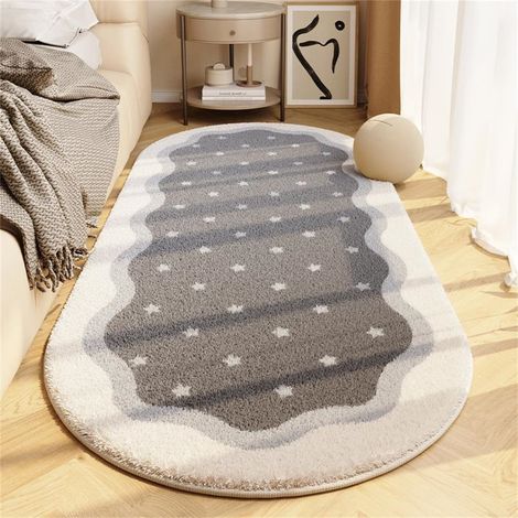 Tapis Shaggy - Velours Polyester - Fond Anti-dérapant en Plastique - Pour Chambre à Coucher ou Salon - 16 x 48 Pouces - 1 Pièce (1/4)