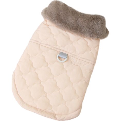 Veste chaude doublée en polaire pour chiot, idéale pour l'hiver et les petits chiens (rose), manteau doux et coupe-vent.