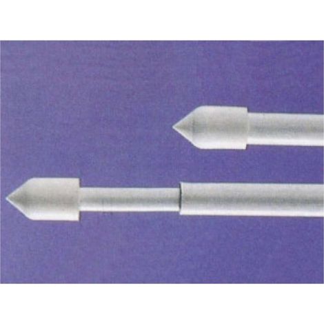 Coppia Bacchette Stecche per tende con punta bianco 60 cm x 7 mm