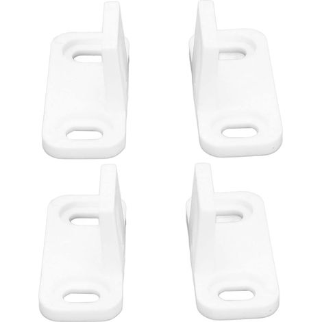 CSPARKV 2 Pack Barn Door Floor Guide, White Carbon Steel Plastic Barn Door Stops for Sliding Door, Bottom Guide Floor Support for Dorm Hotel Cabinet