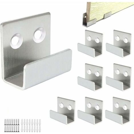 8pcs Thickened Stainless Steel Wall Hooks, 50kg Load Capacity, Suitable for Bathroom, Kitchen, Heavy Duty Hooks, Tile Photo Frame Display (1/5)