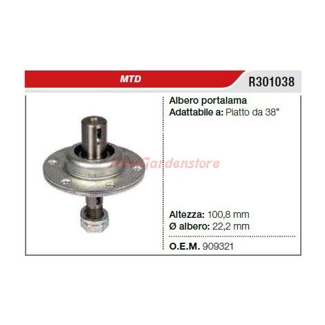 Mozzo portalama MTD tagliaerba rasaerba tosaerba piatto da 38" R301038