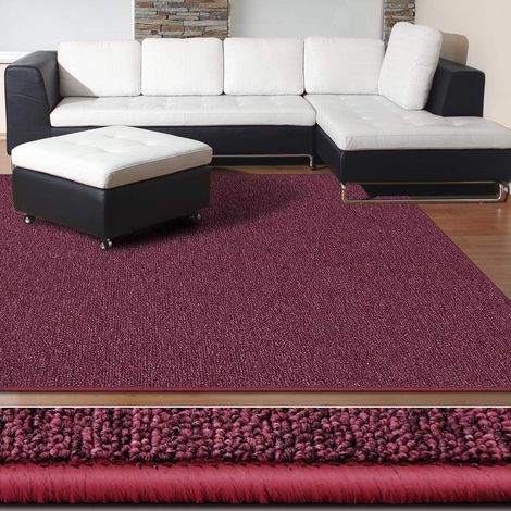 Tapis de Salon London Vin rouge 200 x 400 cm
