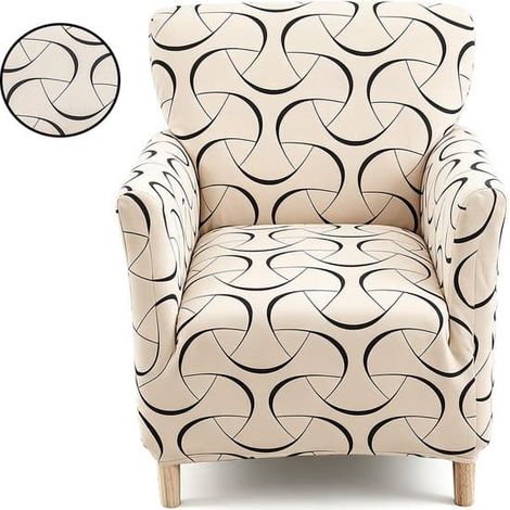 Housses de chaise élastiques – Housses amovibles pour fauteuils/chaises longues de bureau, de salle à manger et de cuisine (1/5)