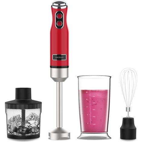 Cecotec Frullatore a mano Power RetroRed 1200MAX Cream&Crush