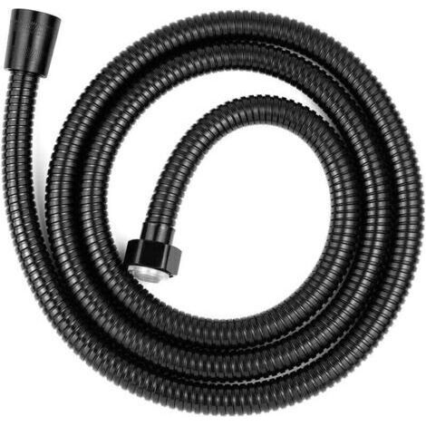 Universal Shower Hose 2m Black Stainless Steel Shower Hose Anti-Twist and Anti-Corrosion G1/2 (1/5)