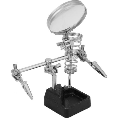 Loupe multifonctionnelle 5X avec pinces réglables pour travaux de soudure