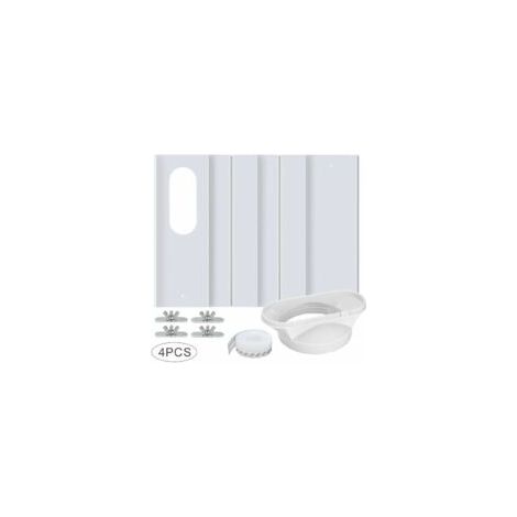 Kit de ventana para aire acondicionado portátil – PVC resistente – Longitud ajustable de 43 a 140 cm – Burlete para ventanas correderas – Crezuo