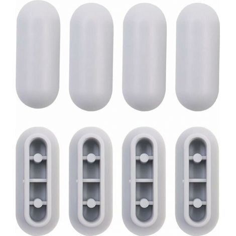 8 Pièces Tampon Universel pour Siège de Toilette Universel Chocs Kit de Tampon Abattant WC Plastique Toilette Pare-chocs Remplacement (1/4)