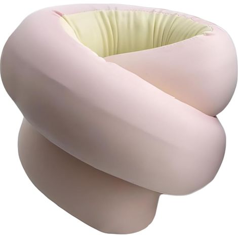 Oreiller Cervical en Avion, Support Pliable en Respirant Oreiller de Nuque en Avion, pour Dormir, Chaise de Bureau, Sommeil, lit, Voiture (1/5)