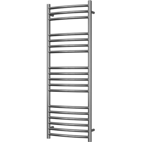 Aston - Stainless Steel Heated Towel Rail - H1200mm x W400mm - Curved (1/3)