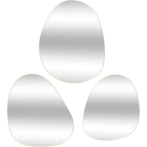 Lot de 3 Miroirs Organisateurs "Lida" 47cm Or (1/5)