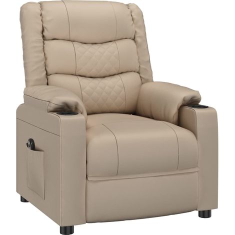 Fauteuil inclinable électrique Cappuccino Similicuir vidaXL (1/5)