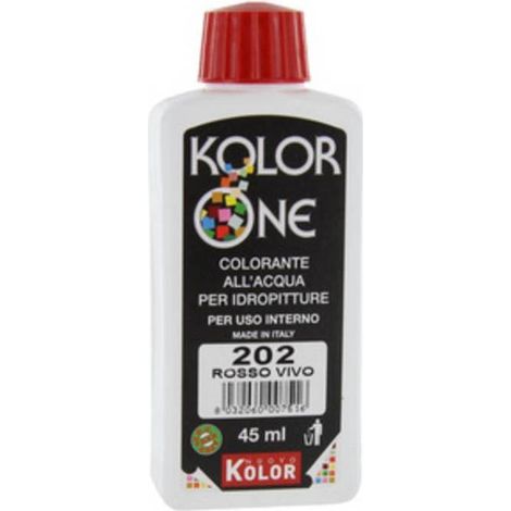 12 x COLORANTE KOLOR ONE 45 ML ROSSO VIVO 202
