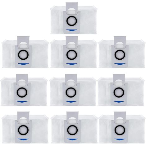 Sacs d'aspirateur jetables pour ECOVACS DEEBOT X1 OMNI DEEBOT T10 T20 Omni Robot aspirateur accessoires de remplacement paquet de 10 (1/4)