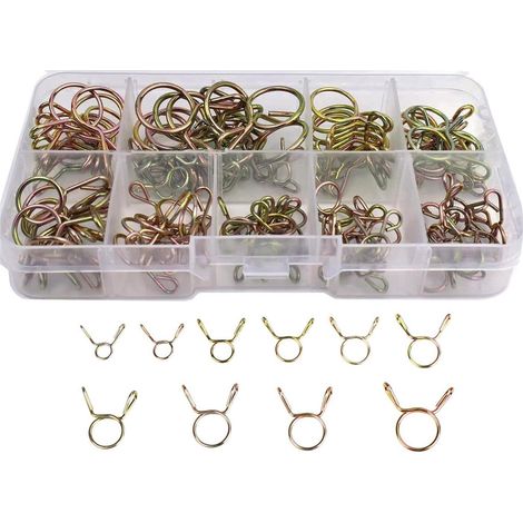 126 Clips Ressort Tuyaux 5-14mm pour Durite Essence (1/5)