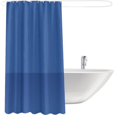 1 Doublure de rideau de douche PEVA avec 12 œillets, imperméable et sans moisissure, pour salle de bain (1/5)