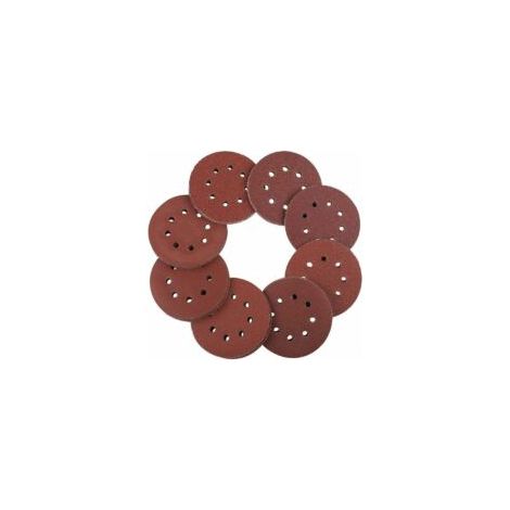 Paquete de 100 discos de lijado autoadhesivos surtidos de 125 mm, 20 hojas de lija redondas (grano 60/80/100/120/240), para lijadoras orbitales, accesorios de lijado - Crezuo
