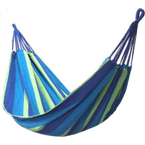 Hamac en Toile Bleu Épaisse pour Camping 1 Pièce avec Deux Cordes (1/5)