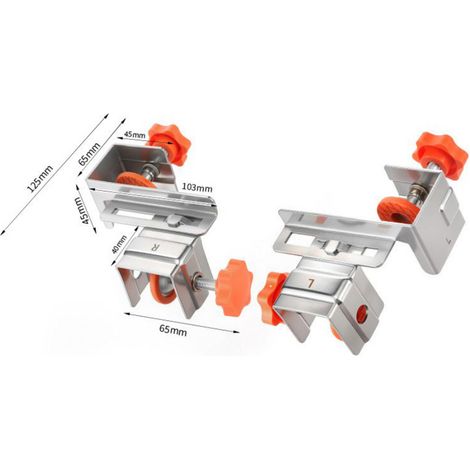 Lot de 4 clips en acier inoxydable pour la fixation de façades de tiroirs sur panneaux de bois. Faciles à utiliser. Profil professionnel et adaptable pour de multiples applications. Sac de rangement i (1/5)