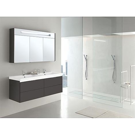 Ensemble de meubles de salle de bains EPIC série MBH anthracite mat 4 tiroirs (1/4)