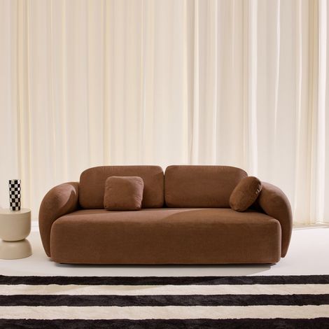 Canapé 3 places tissu chenille - Cloud Chenille Terracotta (1/5)
