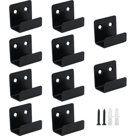 Lot de 10 supports muraux métalliques pour carrelage, largeur intérieure 20 mm, pour cadre photo miroir et exposition céramique (1/5)
