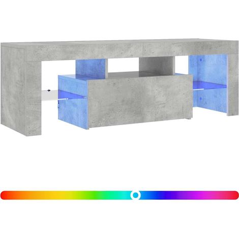 Maison Exclusive - TV-Schrank mit LED-Beleuchtung Betongrau 120x3