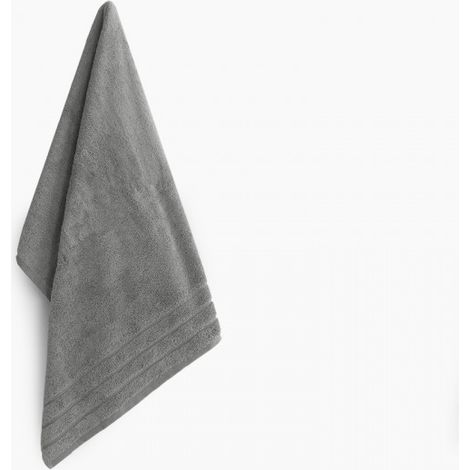 Serviette en coton - Callisto - 50 x 90 cm - Gris clair - Livraison gratuite