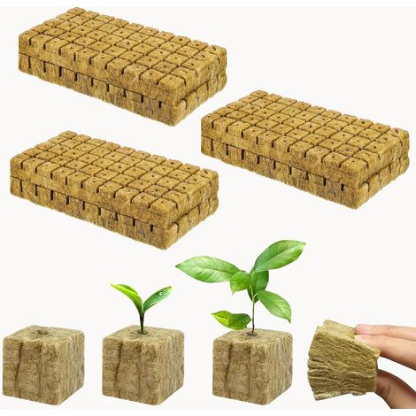 Lot de 300 cubes de laine de roche, tapis de propagation en laine de roche pour le clonage des boutures Propagation des plantes 25 x 25 x 25 mm (1/5)