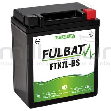Batería Fullbat FUL MF - FTX7L-BS / YTX7L-BS (seca, sin mantenimiento, ácido incluido)
