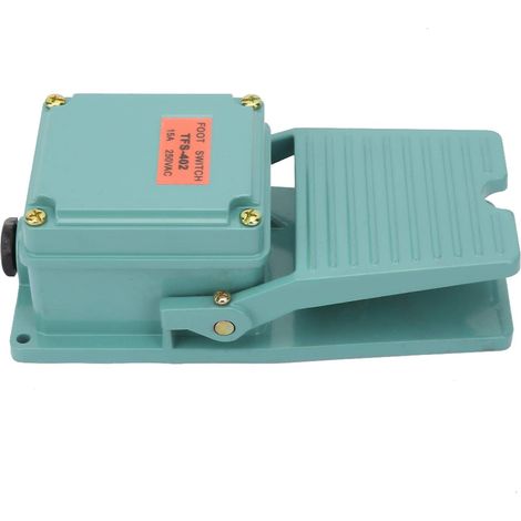 Interrupteur au pied en alliage d'aluminium TFS-402, texture antidérapante, utilisé pour le contrôle marche/arrêt des circuits, 15A/250V AC380V 220V (1/5)