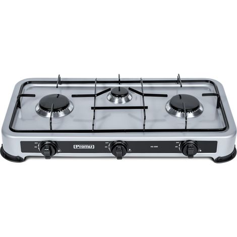 Cocina de gas de 3 quemadores KG300 + reductor + manguera sólida (1/2)