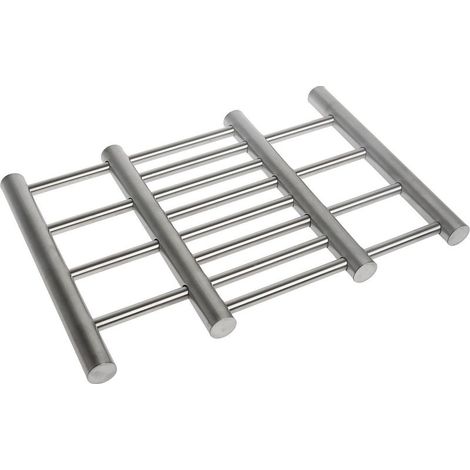 Dessous de Plat Extensible en Acier Inoxydable pour Casserole, Poêle, Plat de Cuisson - Extensible de 20 à 38 cm x l 22,5 cm