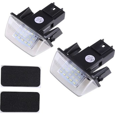 Eine 18-LED-Kennzeichenleuchte, passend für die Citroën Modelle C3/C4/C5/C6 206, 207, 307, 308, 406.