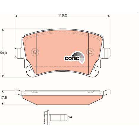 Pastillas HAM Audi A4 B5 94 TRASERAS (1/2)