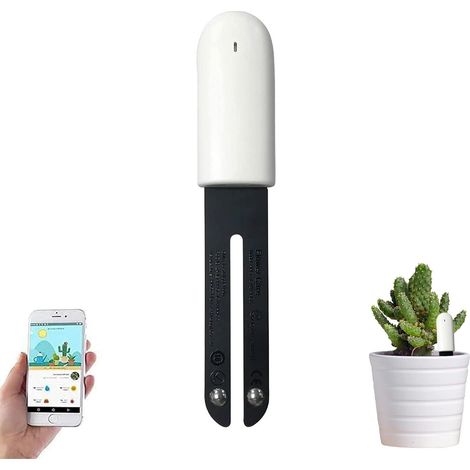 Soil Moisture Meter 4 in 1,Plant Water Monitor,Automatically detect Moisture/Temperature/Light/Fertility,Can Connect to Mobile Phone via Bluetooth,Hygrometer Sensor for Indoor Plants (1pc) (1/5)