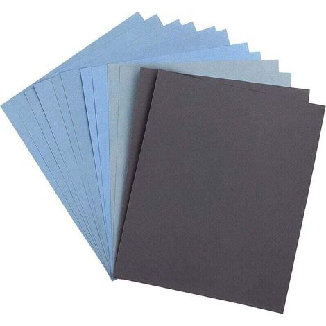 Carta vetrata grana 1000/1500/2000/3000/4000/5000, a secco, 23 cm x 28 cm, per levigare legno, metallo e lucidare auto. (1/4)
