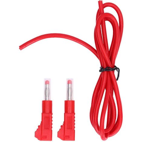 Bananenstecker-Prüfleitung 4 mm, Messingteile, PE-Gehäuse, 32 A, 1000 V, Set für elektrische Prüfungen, Rot
