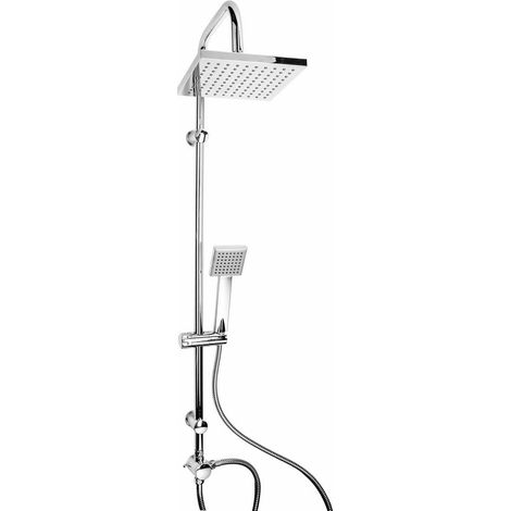 Colonna Doccia in Acciaio Shuttle con Soffione 20 cm e Doccetta Metaform (1/7)