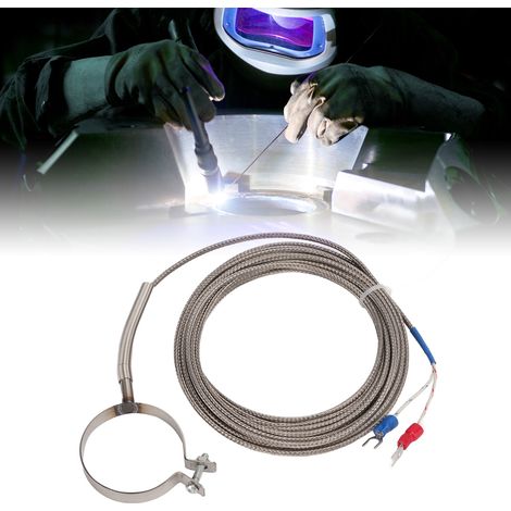 Thermocouple annulaire BERM/Belmei pour la détection de température, fil conducteur, machine de moulage par injection, matériau du cylindre, diamètre du thermocouple : 40 mm, 5 m (1/5)