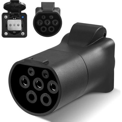 Adaptateur de Charge EV Type 2 vers Prise Schuko – 3.5kW 16A 220V – Portable & Résistant IP44 – Compatible Véhicules Électriques avec Fonction V2L