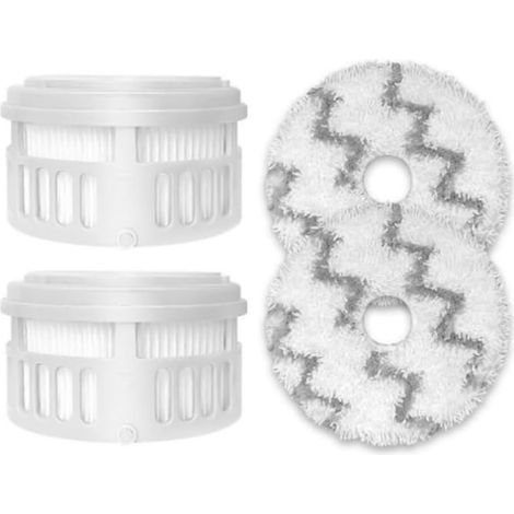 Accessoires de rechange pour accessoires d'aspirateur Mijia K10 PRO, lot de 4 filtres HEPA et tampons de nettoyage pour MIJIA K10 PRO, contient 2 filtres, 2 tampons de nettoyage (1/5)