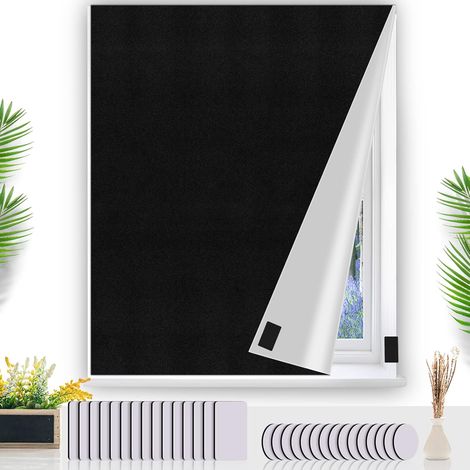ZOLGINAH Blackout portátil, 300x145cm Cortinas Blackout Persianas Sin Taladro para Cualquier Ventana Cortada a Medida con 24 Cintas Adhesivas para Ventanas Dormitorio Viajes RV Coche (1/5)