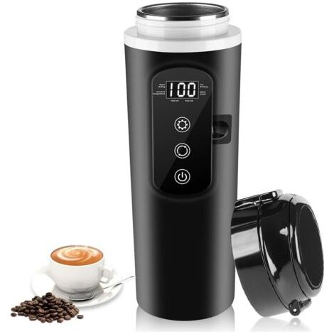 Bouilloire de Voiture Portable 12 V/24V, Bouilloire Ellectrique de Voyage 500ml Bouilloire Portable Electrique de Voyage Bouilloire pour Voiture Tasse de Voyage avec écran LCD pour Voiture Camion (1/5)
