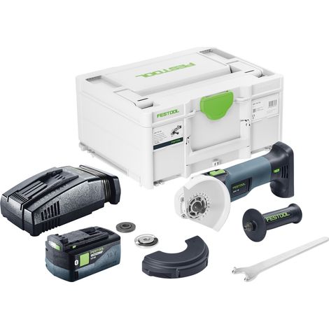 Festool AGC 18-125 EB-Basic Smerigliatrice angolare a batteria 18 V 125 mm Brushless + 1x batteria 5,0 Ah + caricabatterie rapido + Systainer