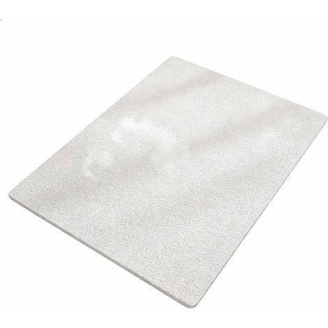 Tapis de Douche Antiderapant, 60x60cm Tapis de Baignoire Antidérapant avec Drain, Doux PVC Luffa Tapis de Bain pour Salle de Bain, Séchage Rapide, Blanc (1/5)