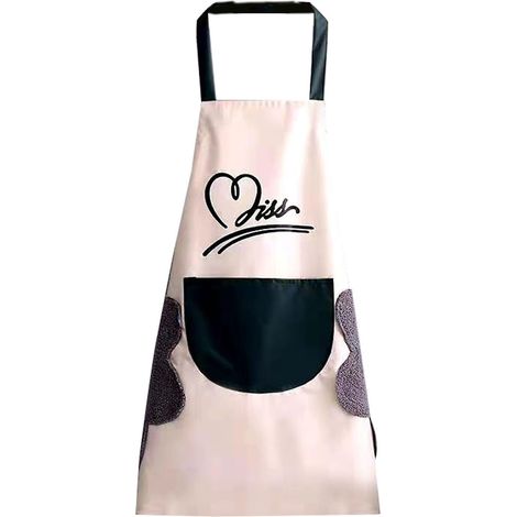Tablier de cuisine avec poche pour torchon, col halter, imperméable et résistant à l'huile, idéal pour les travaux de fleuriste. (1/5)