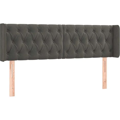 Maison Exclusive - Cabecero de terciopelo gris oscuro 163x16x78/8 (1/5)