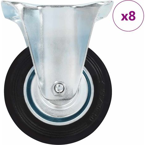 vidaXL Ruedas fijas 8 unidades 100 mm (1/5)